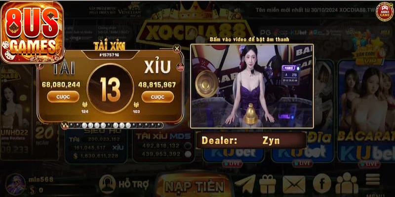 Trải nghiệm người chơi tài xỉu 8us